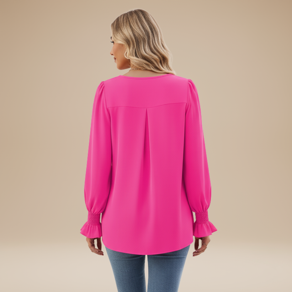 Emilia | Elegante Blusa da Donna con Maniche Arricciate