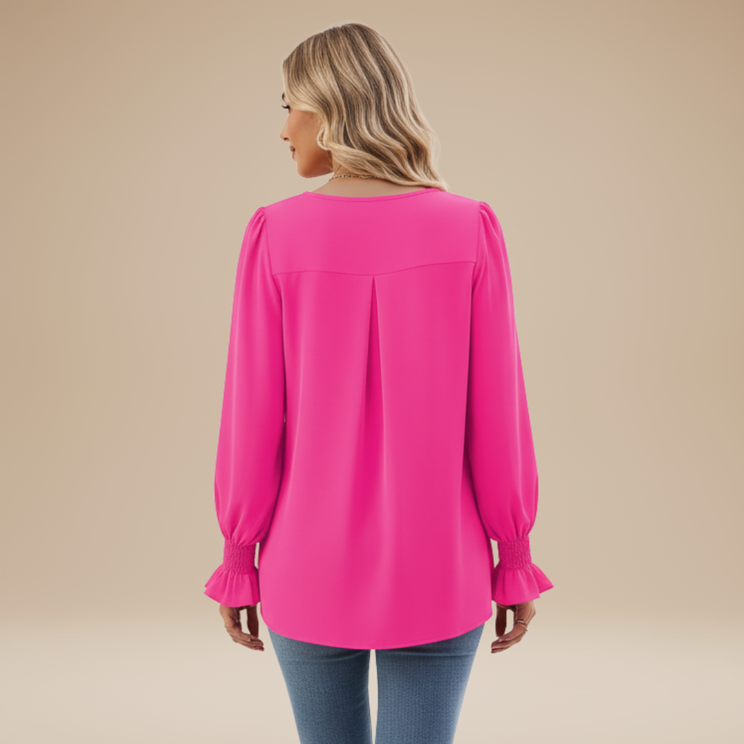Emilia | Elegante Blusa da Donna con Maniche Arricciate