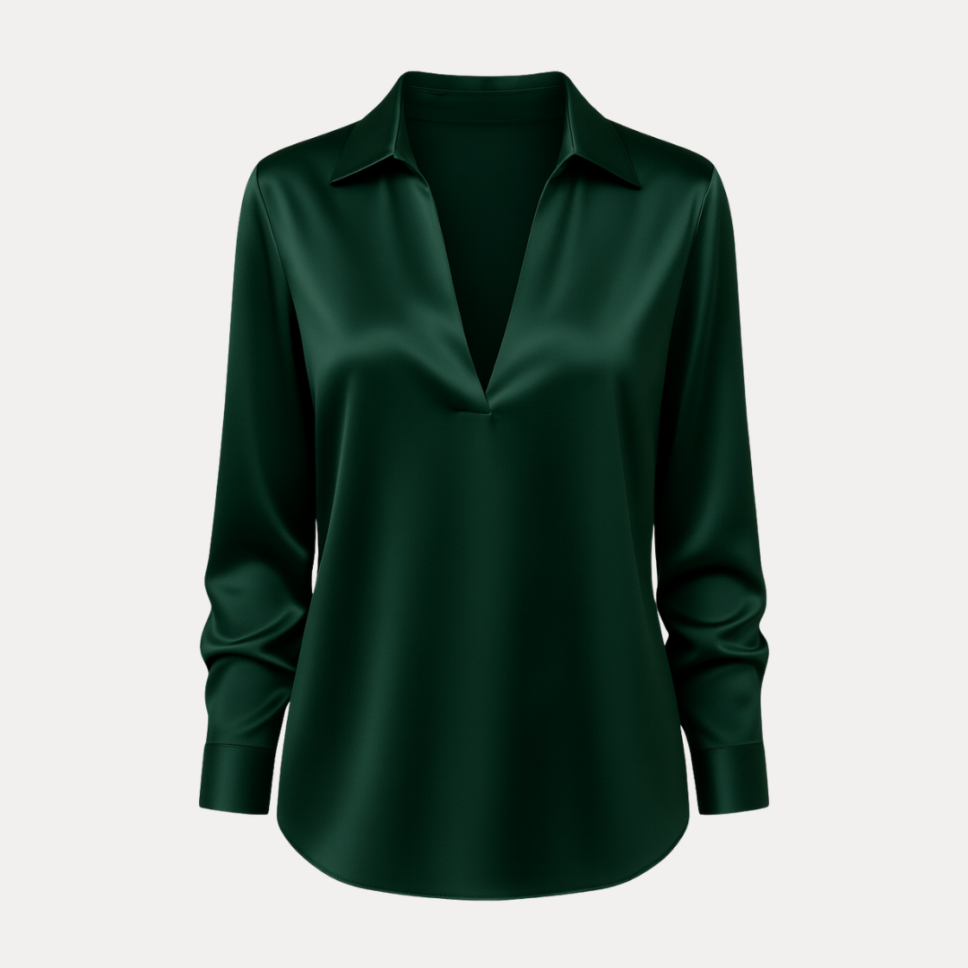 Bianca | Elegante Blusa in Raso Effetto Seta