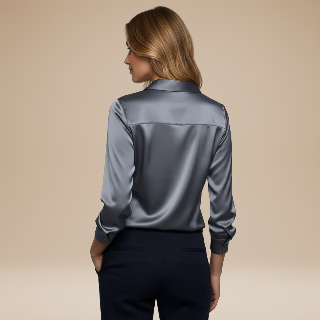 Bianca | Elegante Blusa in Raso Effetto Seta