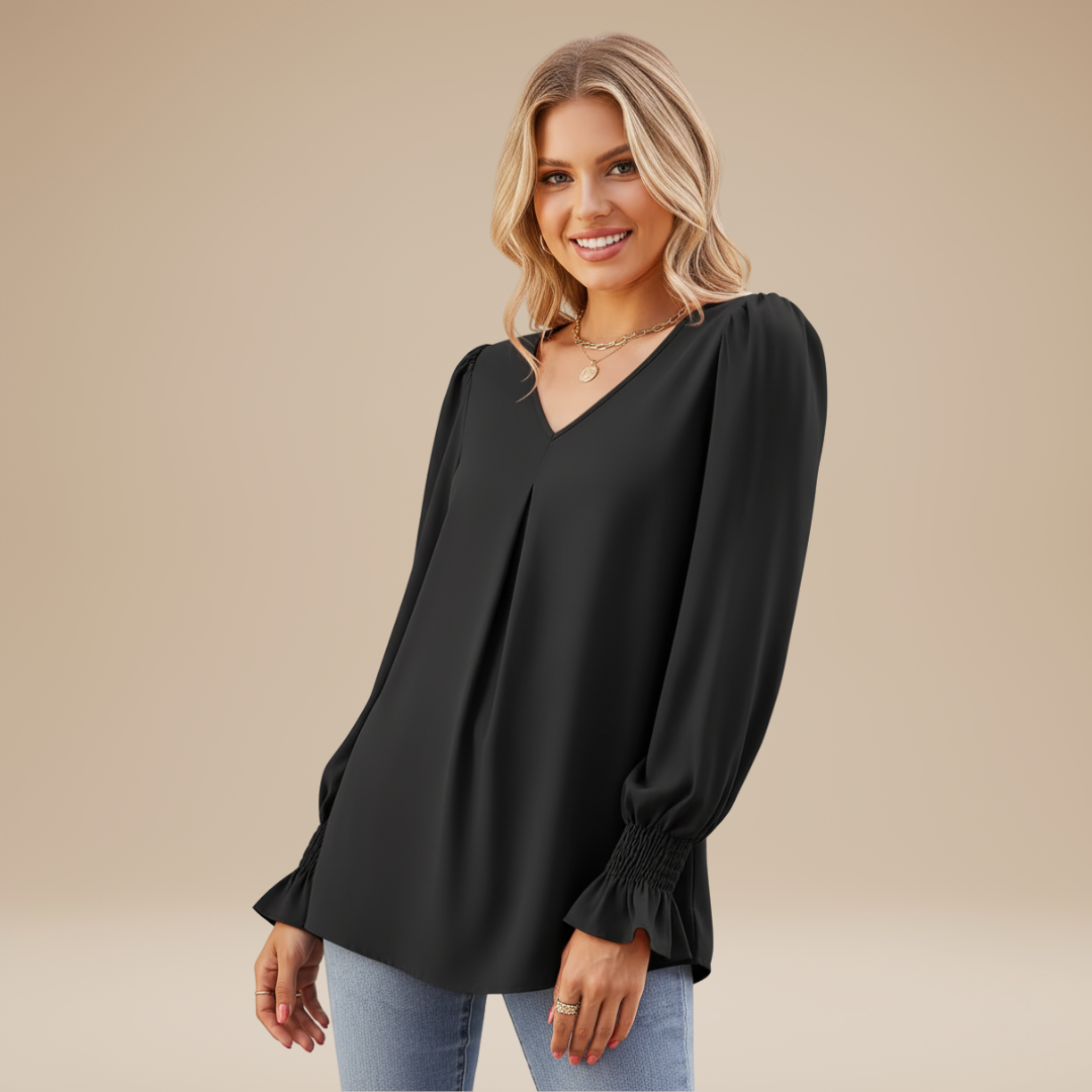 Emilia | Elegante Blusa da Donna con Maniche Arricciate