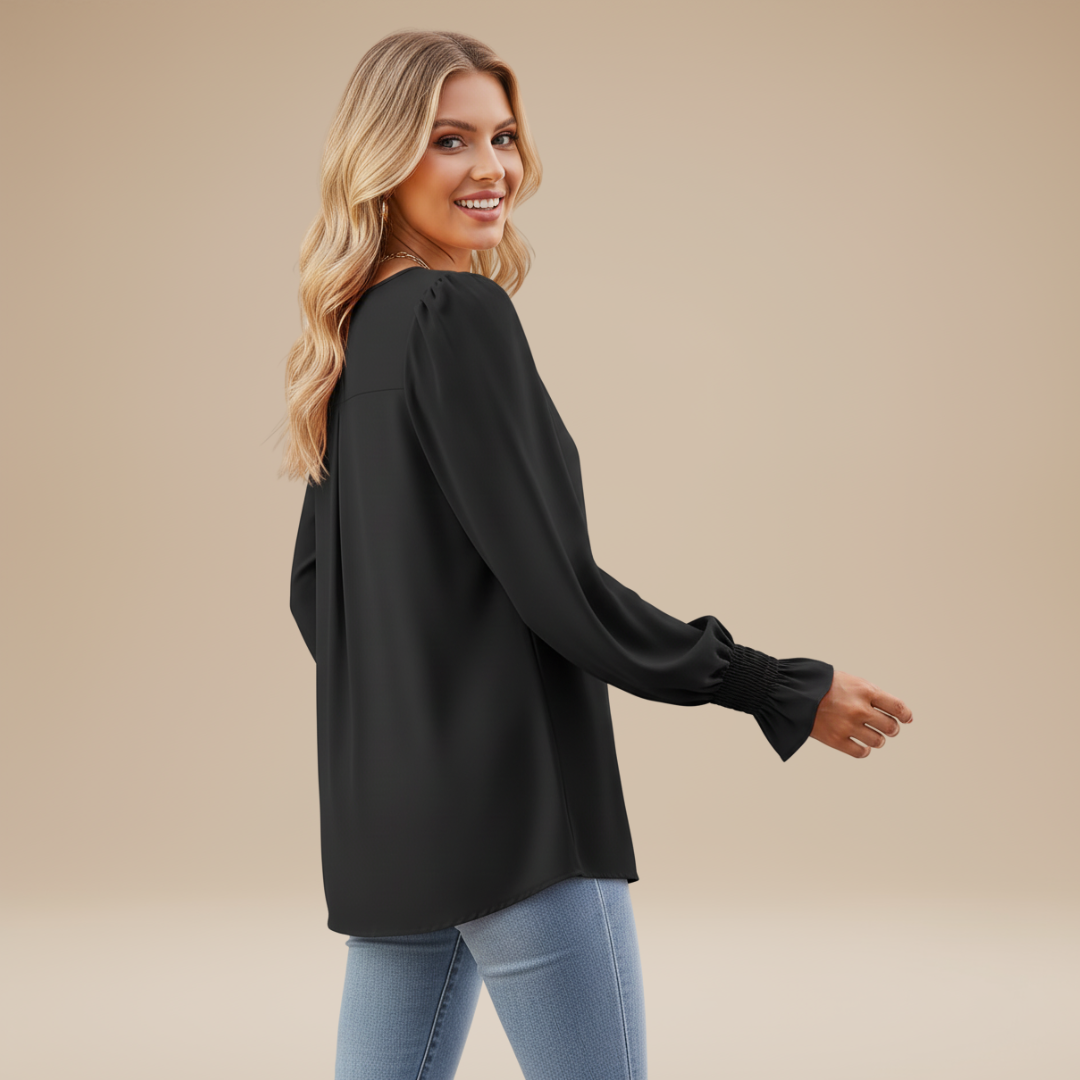 Emilia | Elegante Blusa da Donna con Maniche Arricciate
