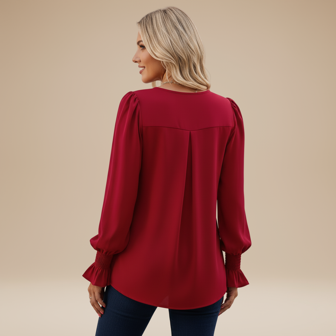 Emilia | Elegante Blusa da Donna con Maniche Arricciate