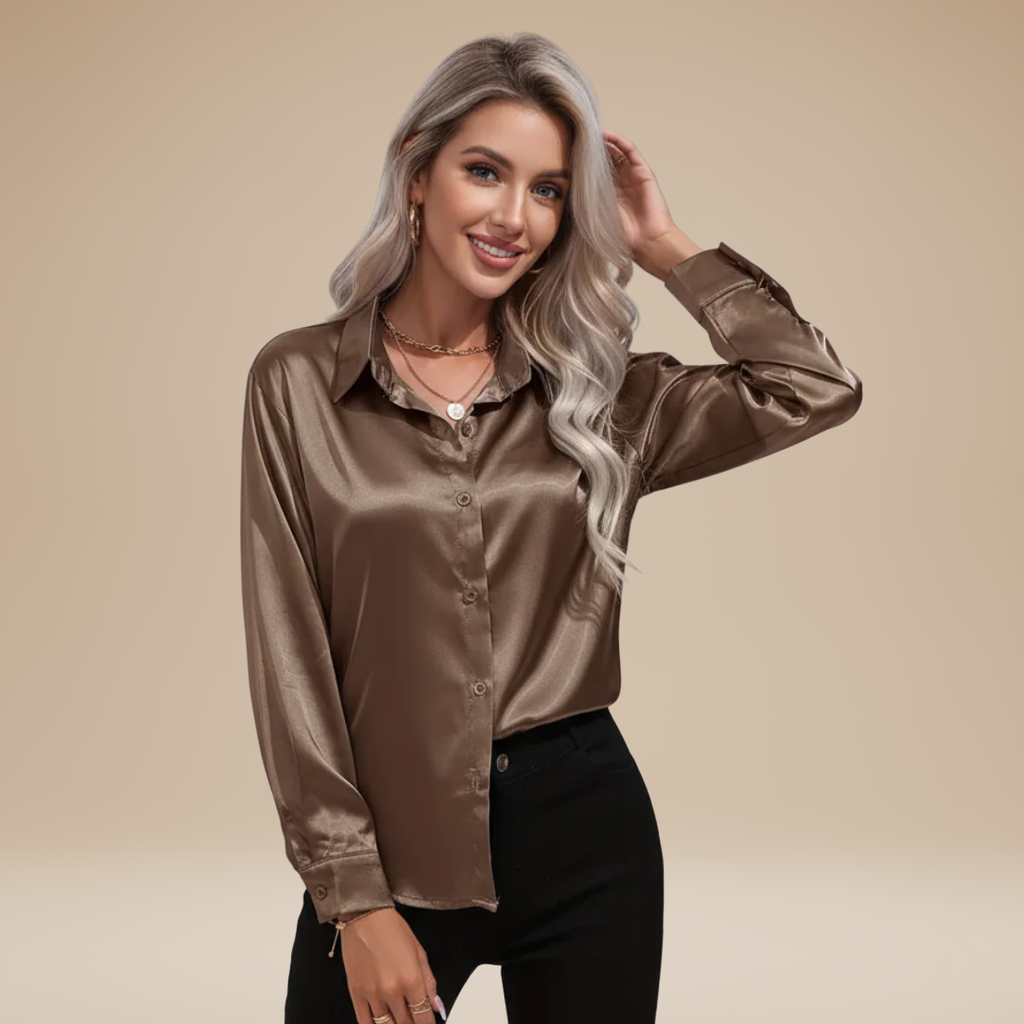 Camicia Clara in Satin: Eleganza Chic e Stile Raffinato