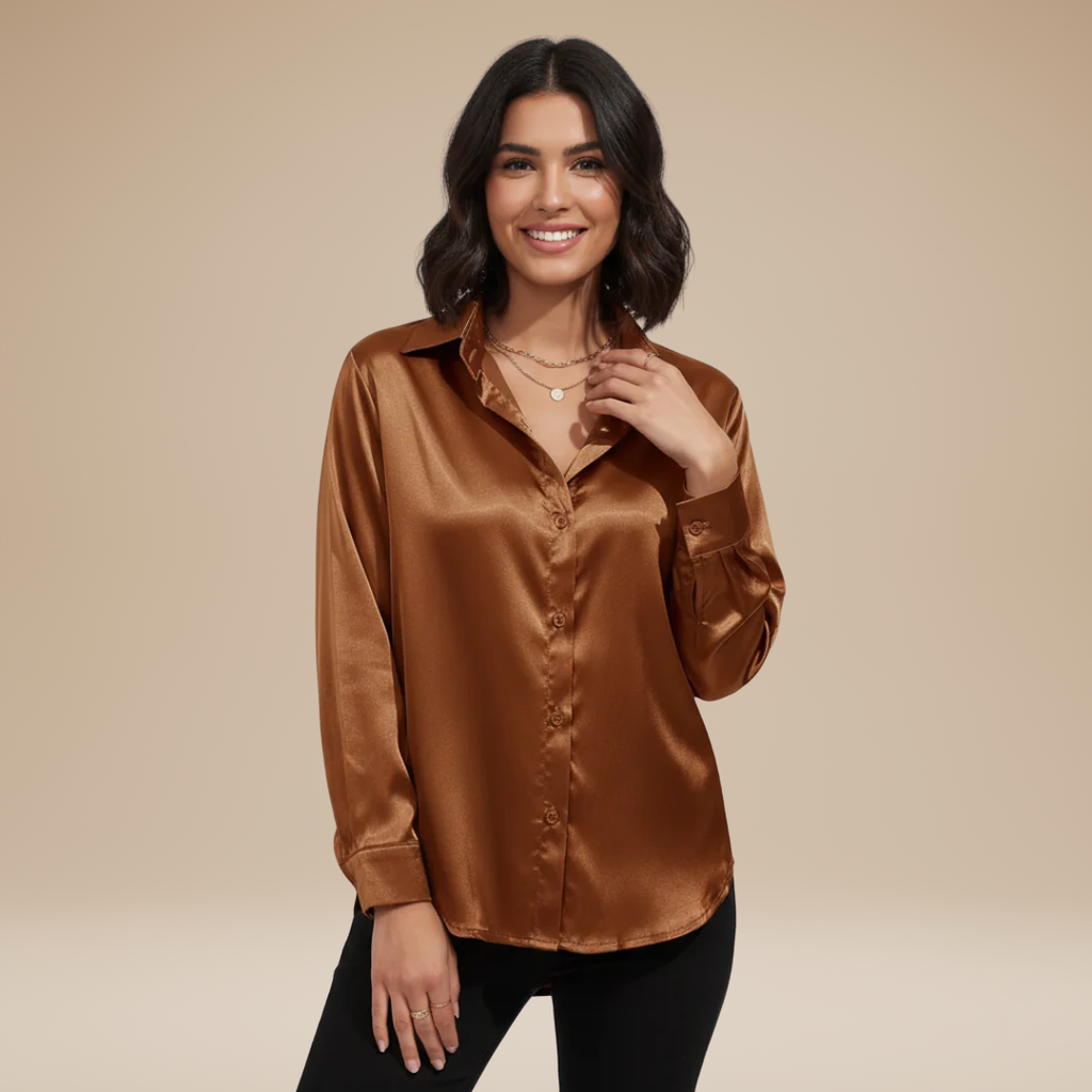 Camicia Clara in Satin: Eleganza Chic e Stile Raffinato