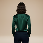 Bianca | Elegante Blusa in Raso Effetto Seta