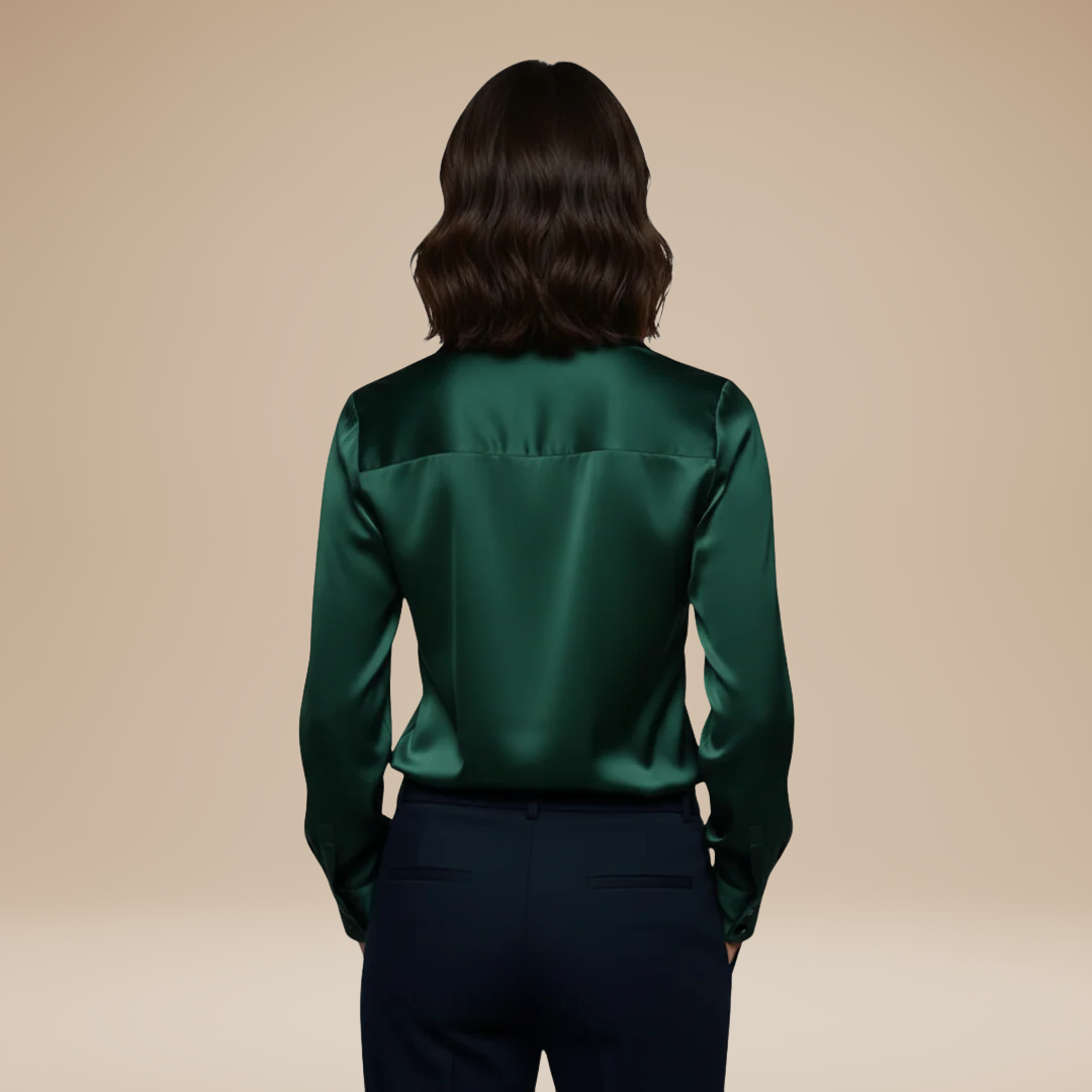 Bianca | Elegante Blusa in Raso Effetto Seta