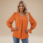 Emilia | Elegante Blusa da Donna con Maniche Arricciate