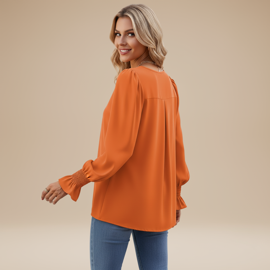 Emilia | Elegante Blusa da Donna con Maniche Arricciate