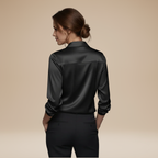 Bianca | Elegante Blusa in Raso Effetto Seta