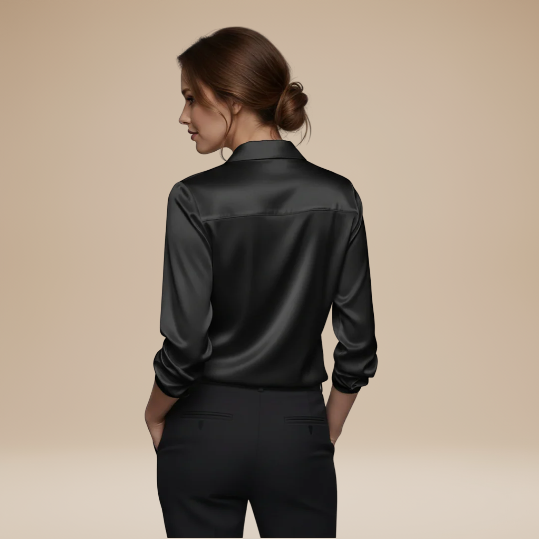 Bianca | Elegante Blusa in Raso Effetto Seta