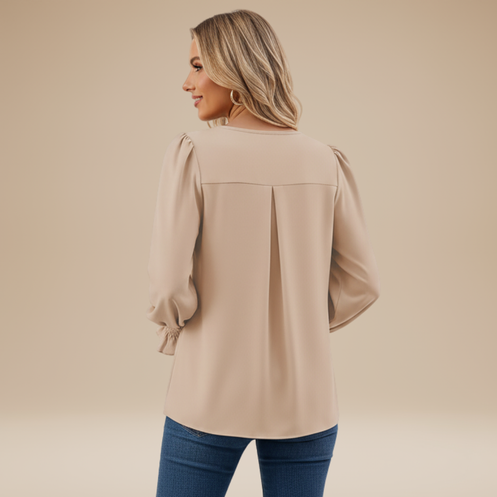 Emilia | Elegante Blusa da Donna con Maniche Arricciate