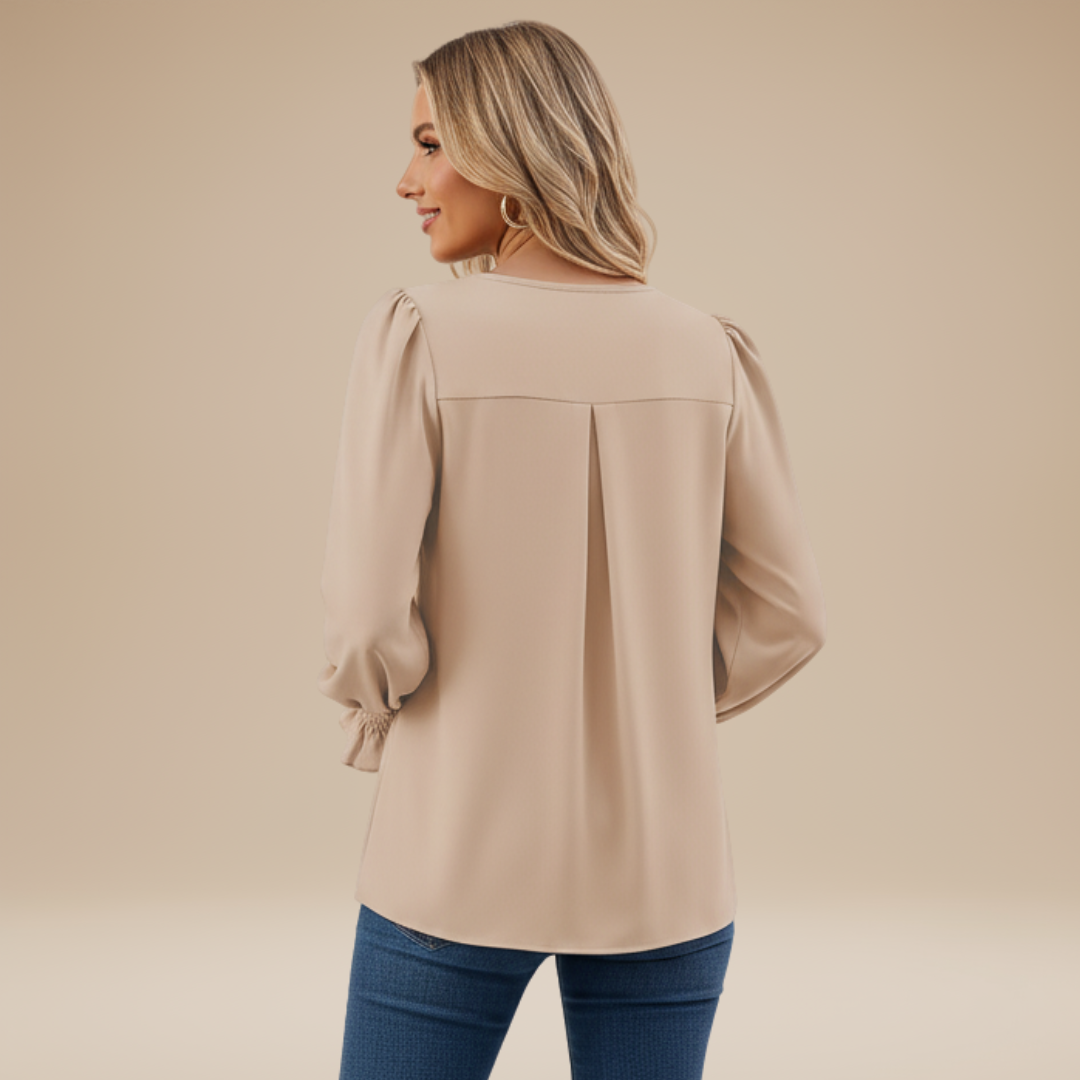 Emilia | Elegante Blusa da Donna con Maniche Arricciate