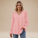 Emilia | Elegante Blusa da Donna con Maniche Arricciate