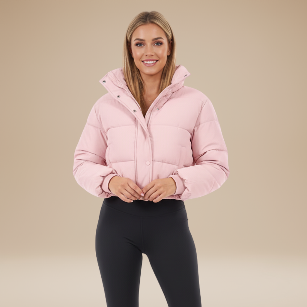 Amelia | Piumino Corto da Donna con Cappuccio Avvolgente