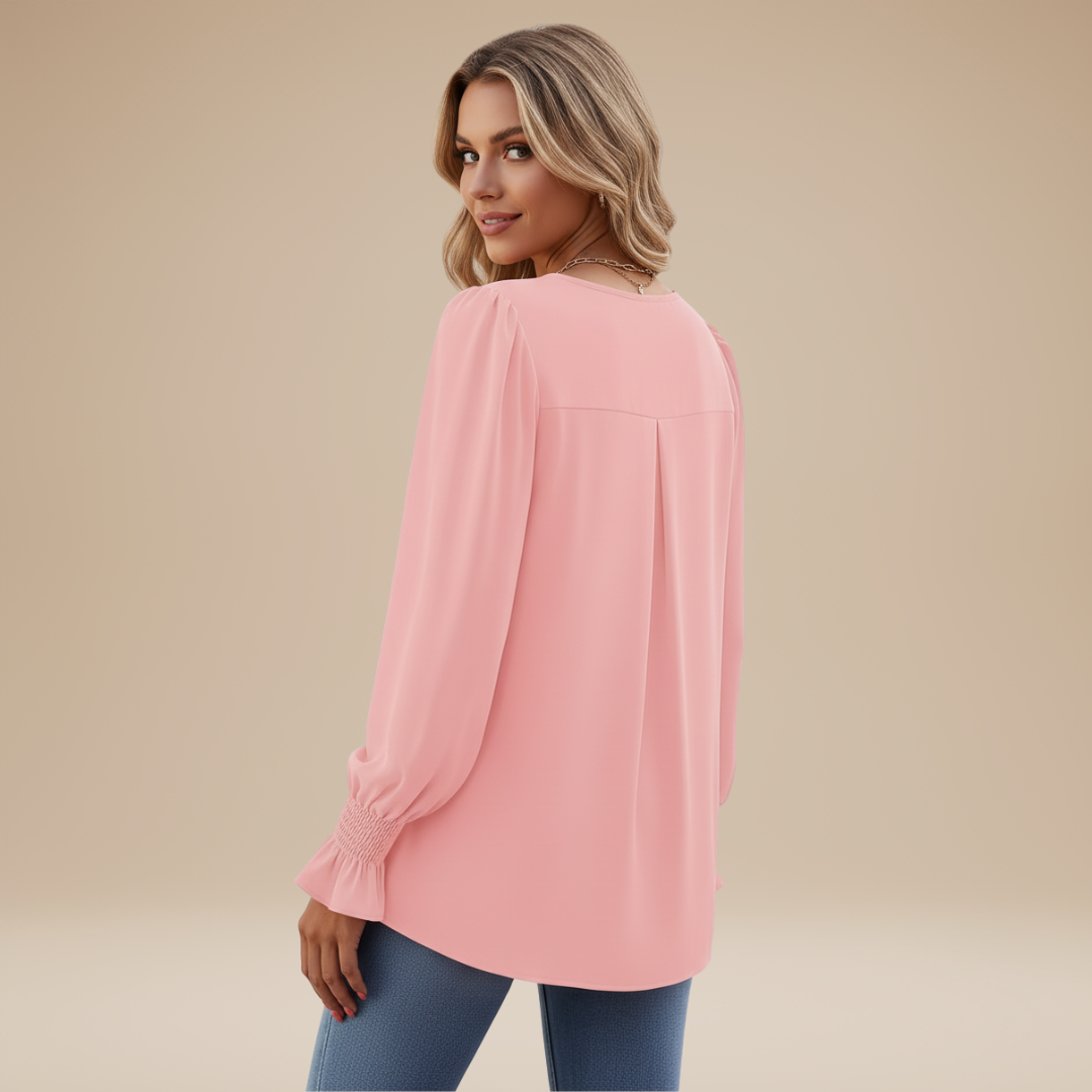 Emilia | Elegante Blusa da Donna con Maniche Arricciate