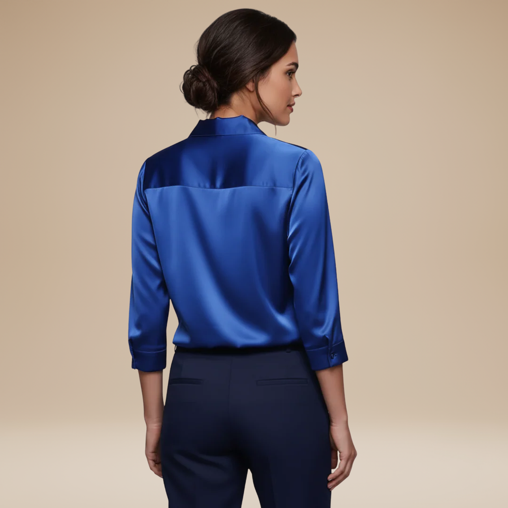Bianca | Elegante Blusa in Raso Effetto Seta