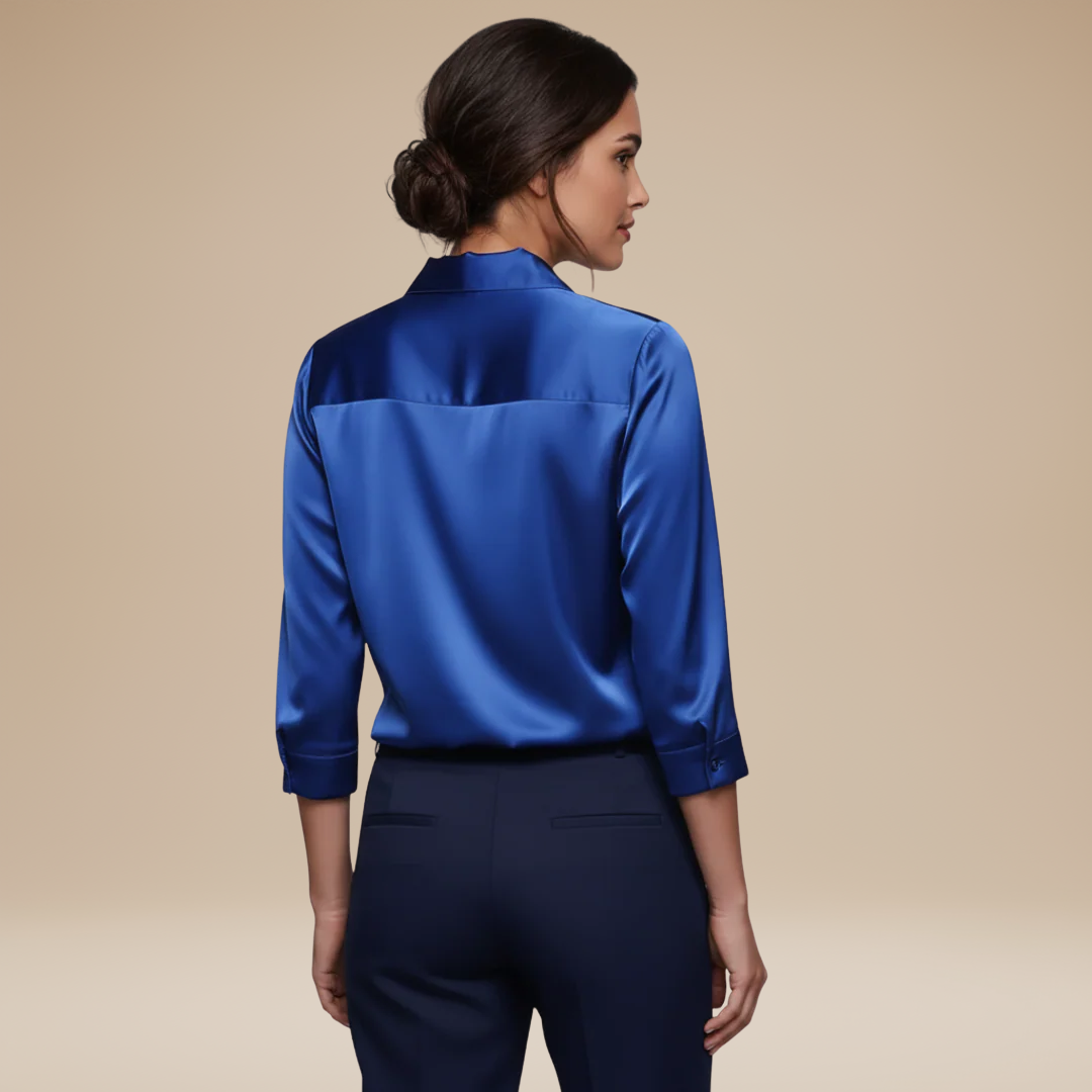 Bianca | Elegante Blusa in Raso Effetto Seta
