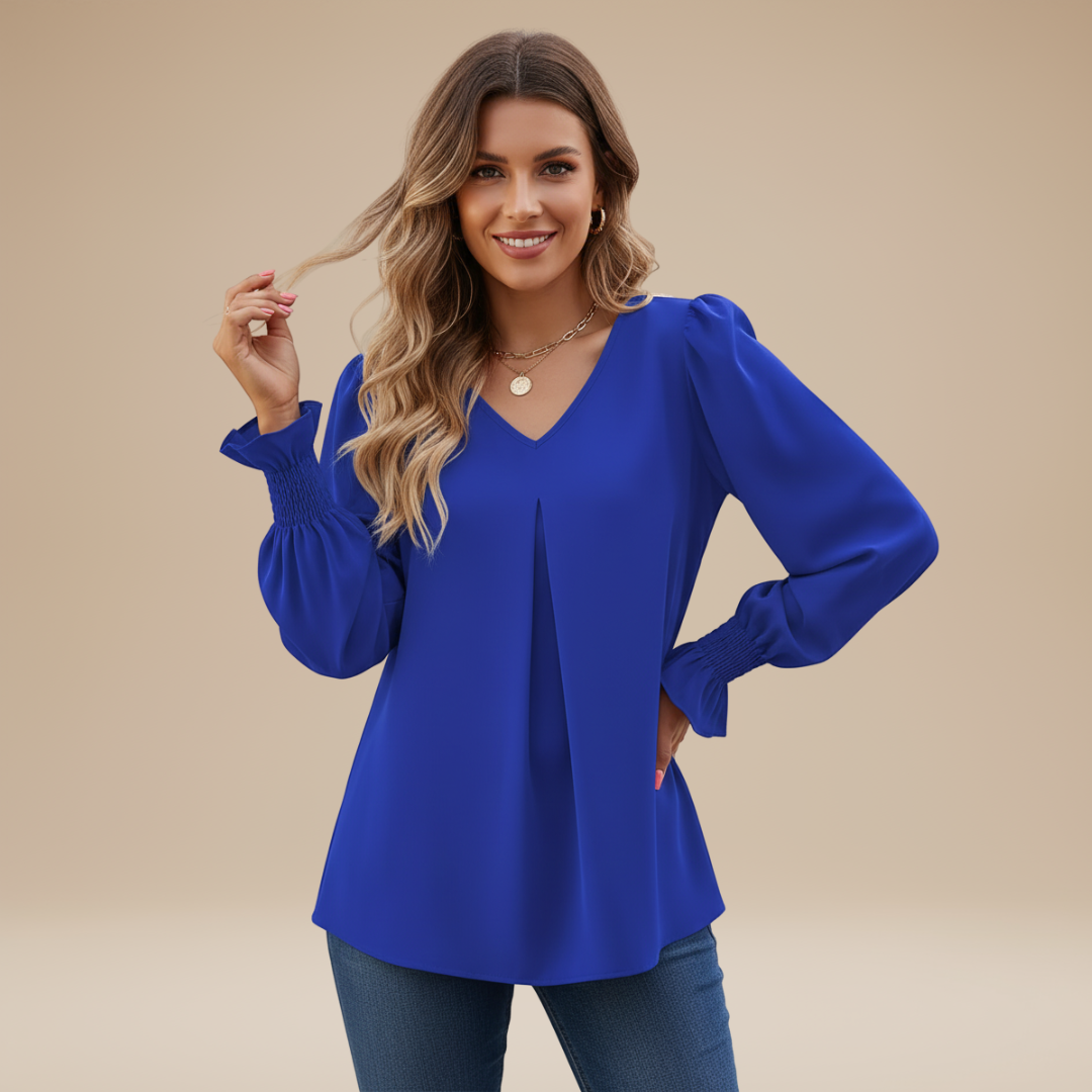 Emilia | Elegante Blusa da Donna con Maniche Arricciate