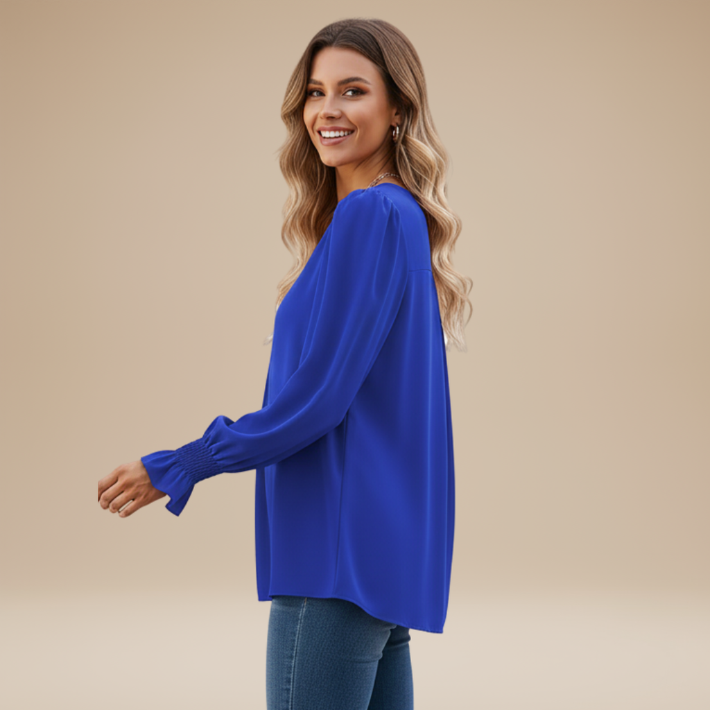 Emilia | Elegante Blusa da Donna con Maniche Arricciate
