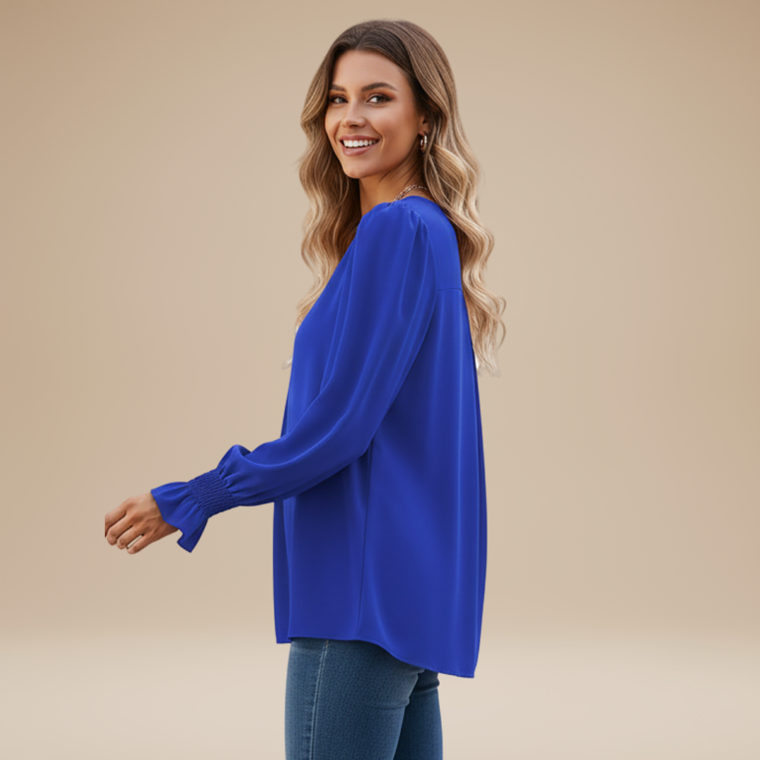 Emilia | Elegante Blusa da Donna con Maniche Arricciate
